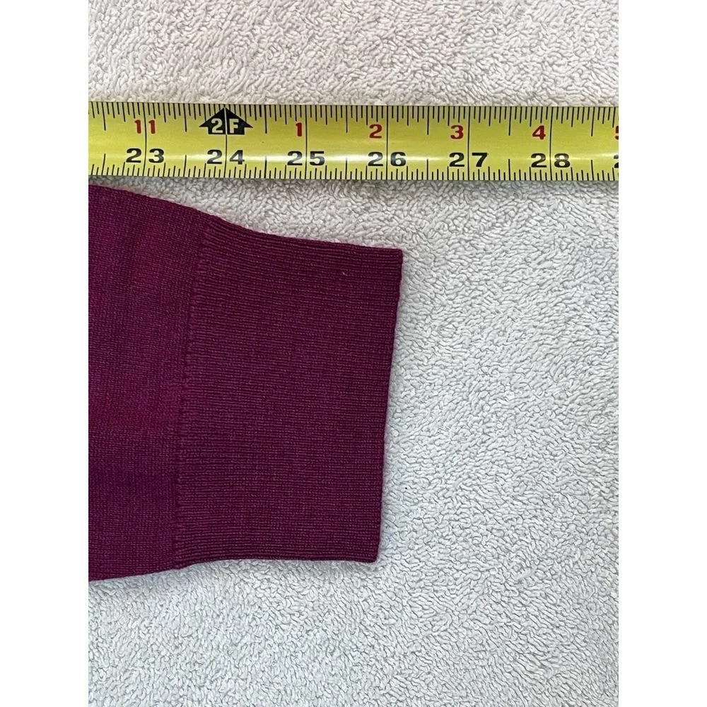 Banana Republic Italian Merino Wool Sweater Purple Mens LG Tall Crew Baruffa New